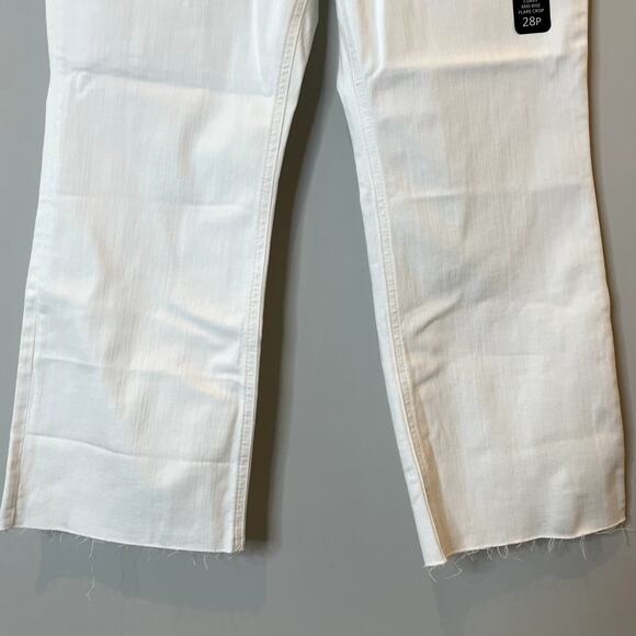 J.Crew Factory Curvy Mid Rise Flare Crop Jean Signature Stretch CG434 White P28 - Picture 7 of 16
